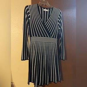 Black and white sweater dress